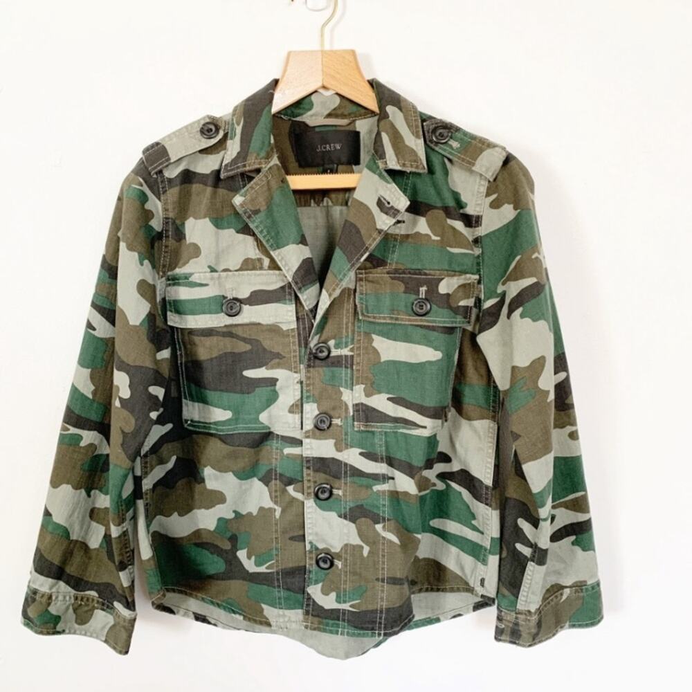 J. Crew Army Fatigue Button Down Jacket SZ S